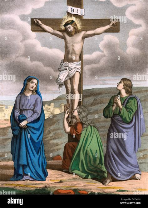 Gesù crocifisso con la scritta I.N.R.I.