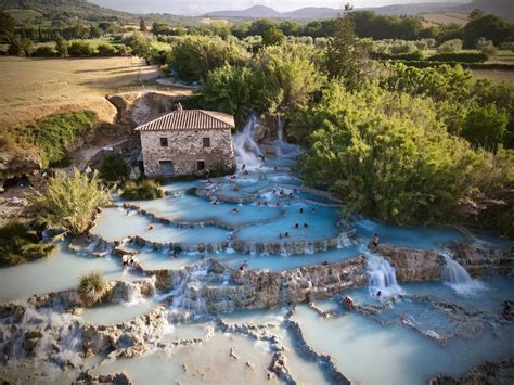 Foto panoramica delle Terme di Saturnia