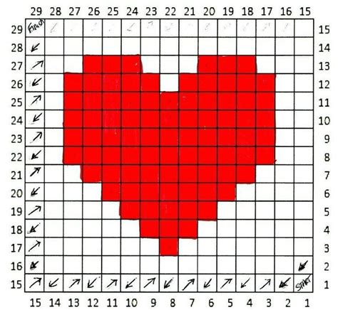 Schema punto croce con cuore e dettagli personalizzabili in rosa o azzurro