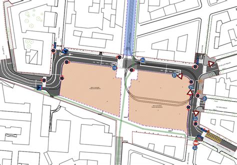 Schema della nuova viabilità di Piazza Risorgimento