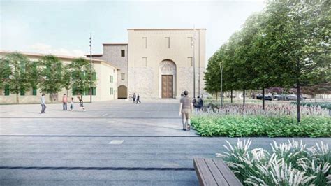 Rendering del progetto della nuova piazza e cortile dell'oratorio Salesiano Redentore