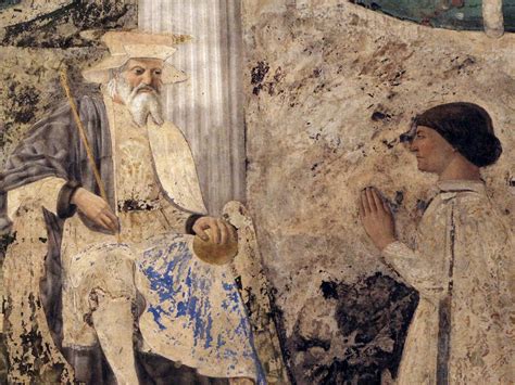 Affresco di Sigismondo Pandolfo Malatesta in preghiera davanti a San Sigismondo