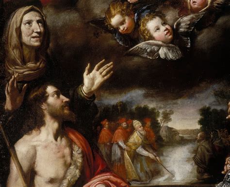 Dettaglio della pala d'altare di Rubens nella Chiesa Nuova