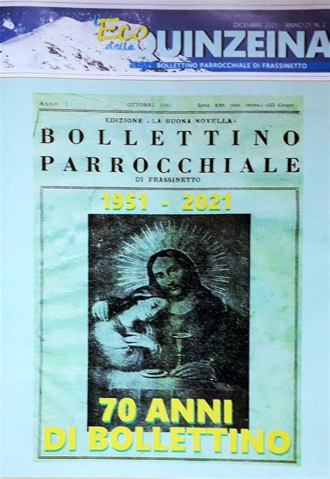 Foto storica del Bollettino Parrocchiale di Frassinetto o