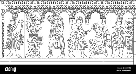 illustrazione medievale della Genesi o ciclo di Davide