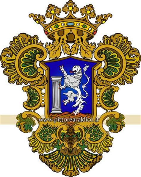 Stemma araldico ducale sul portale del Castello di Noja.