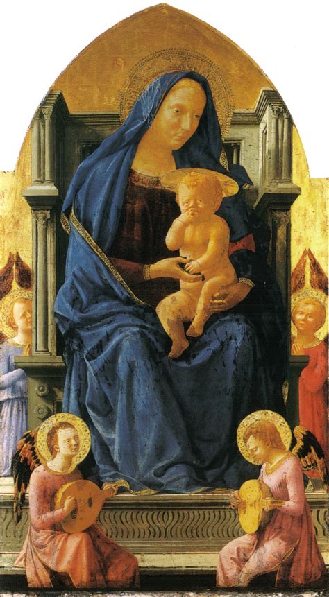 Masaccio, Madonna con Bambino e Angeli, Polittico di Pisa, National Gallery, Londra