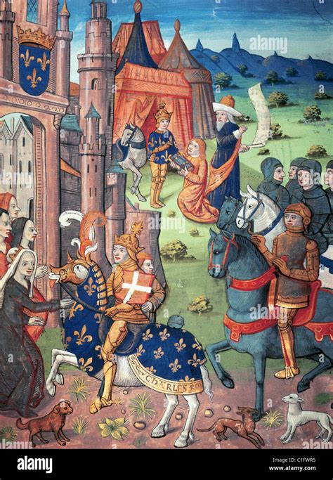Miniatura medievale raffigurante Carlo Magno