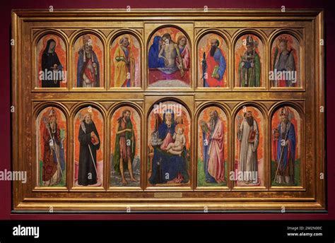 Polittico con i Padri della Chiesa, opera di Antonio Vivarini e Giovanni d'Alemagna