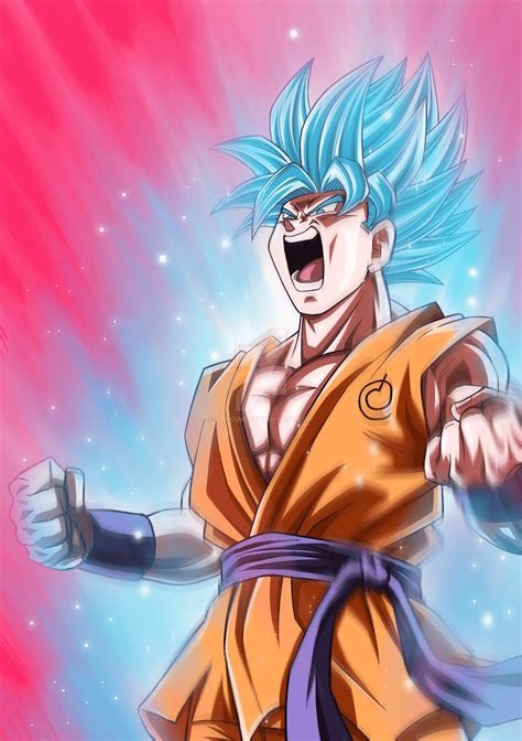 Goku nella trasformazione Super Saiyan Blue