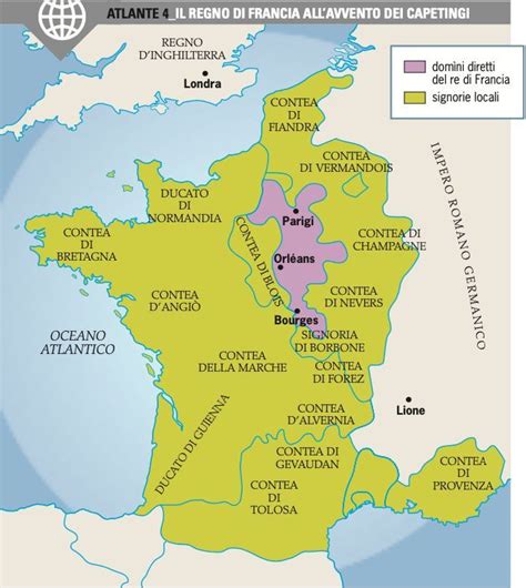 Mappa del XIII secolo raffigurante l'Inghilterra e la Provenza, luoghi della vita di Eleonora