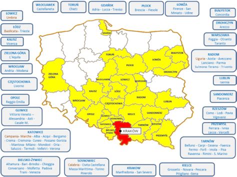 Mappa delle diocesi italiane con evidenziata l'enclave di Frassineto Po