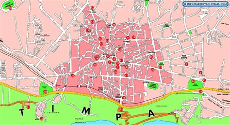 Mappa di Acireale e dintorni con evidenziate le principali aree residenziali e di interesse