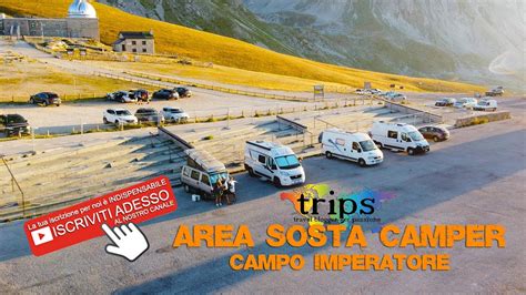 Mappa schematica delle aree di sosta camper nel Parco Nazionale del Gran Sasso