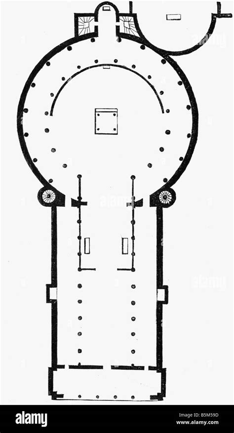Pianta della Basilica di Sant'Agnese fuori le Mura