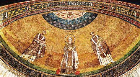 Mosaico absidale con Sant'Agnese e i papi Simmaco e Onorio