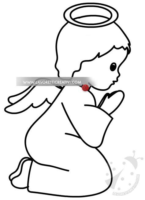 disegno di un angelo custode in stile classico