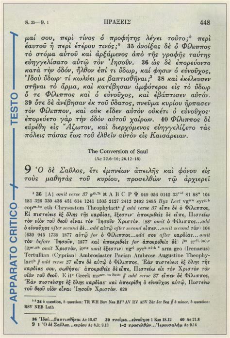 Esempio di pagina con testo masoretico, apparato critico e note masoretiche della Biblia Hebraica Stuttgartensia