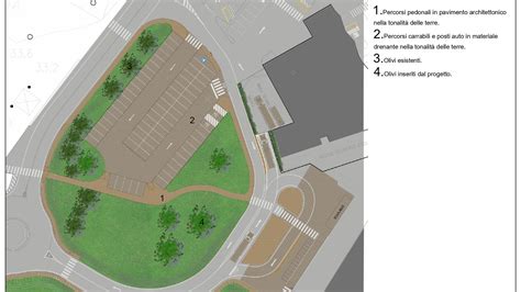 Render o planimetria del nuovo parcheggio green su Strada Lama del Duca a Bari
