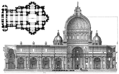 Sezione architettonica o pianta della Basilica dell'Assunzione della Vergine Maria