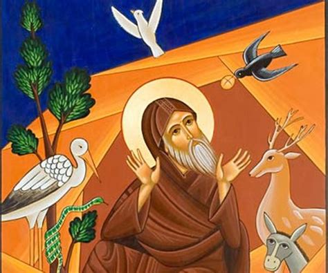 Icona di Sant'Antonio Abate con animali