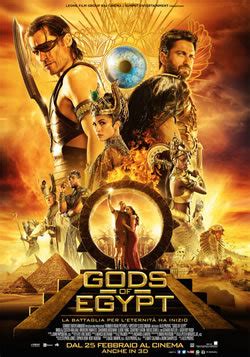 Locandina del film Gods of Egypt o scena epica di battaglia con dei e umani