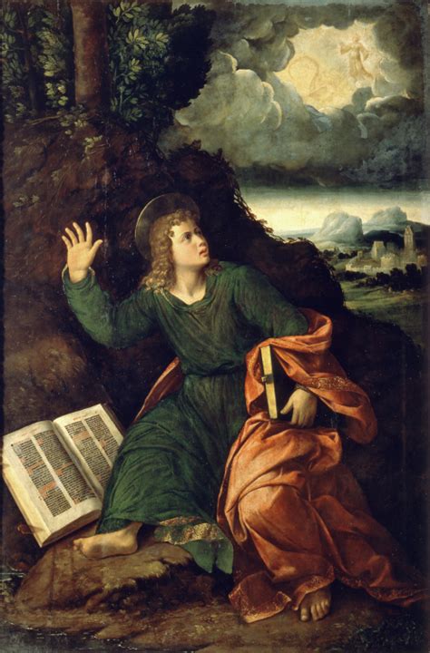 Dettaglio del dipinto di Domenichino: San Giovanni Evangelista in cerca di ispirazione.