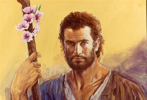 San Giuseppe con il Bambin Gesù e il bastone fiorito.