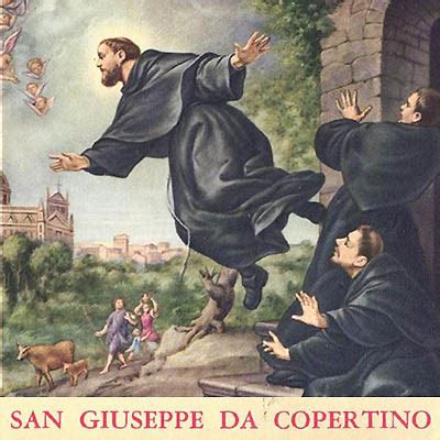 Stampa antica di San Giuseppe da Copertino.