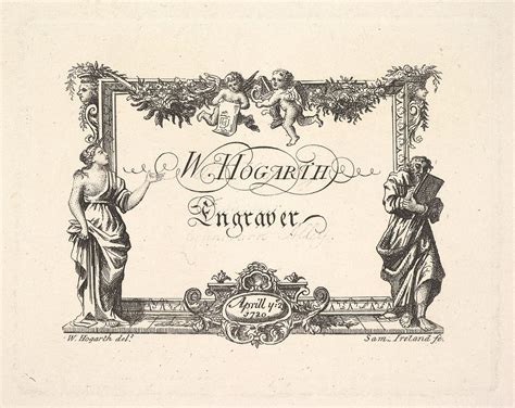 Bigliettino da visita di William Hogarth