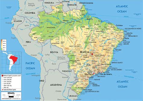 Mappa della regione amazzonica