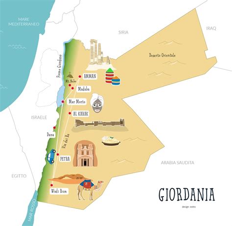 Mappa delle città antiche in Giordania, con enfasi su Pella