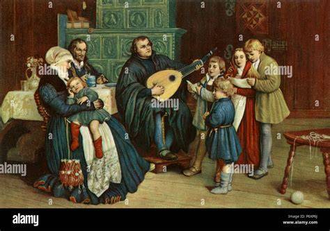 Dipinto raffigurante Martin Lutero e Katharina von Bora con la loro famiglia