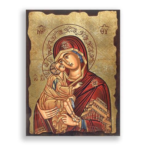 Icona medievale della Madonna con Bambino, simbolo di misericordia e dolcezza