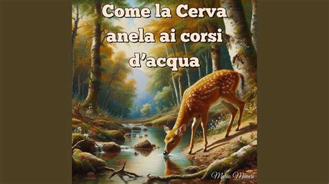 illustrazione di una cerva assetata che cerca acqua in un paesaggio arido, a simboleggiare l'anima che anela a Dio