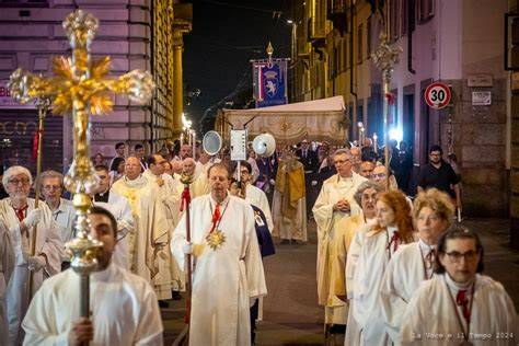 Foto di processione del Corpus Domini in Friuli