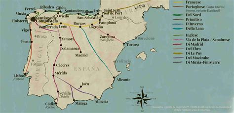Mappa che mostra il percorso in autobus da Santiago de Compostela a Triacastela.