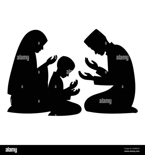 illustrazione di una famiglia in preghiera