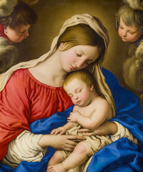 dipinto della Madonna con Bambino dormiente di Sassoferrato