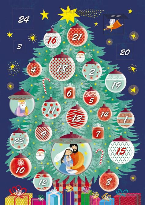 Calendario dell'Avvento con finestrelle da aprire e immagini legate al Vangelo