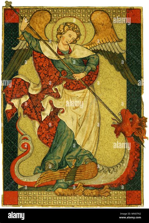 Arcangelo Michele che sconfigge il demonio, illustrazione iconografica