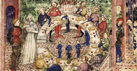 Illustrazione storica o miniatura medievale raffigurante cavalieri templari in battaglia o in preghiera