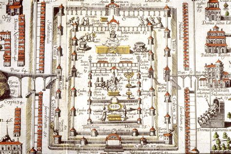 Schema architettonico o piantina del Tempio di Salomone e dell'area del Monte Moriah
