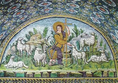 Illustrazione del concetto del Buon Pastore nell'arte cristiana