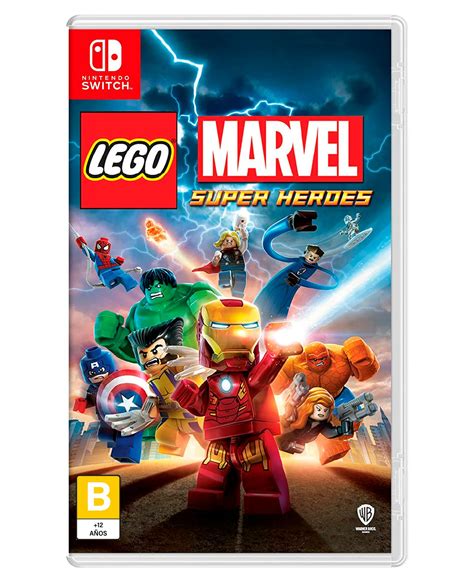 Copertina del gioco LEGO Marvel Super Heroes con vari personaggi Marvel