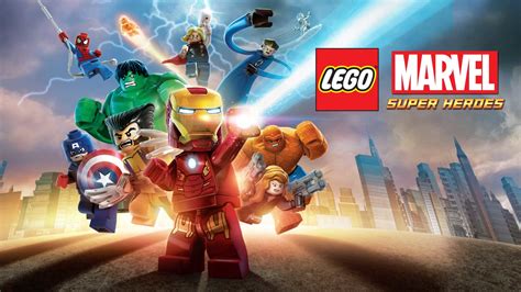 Schermata di gioco di LEGO Marvel Super Heroes con un HUD che mostra i gettoni