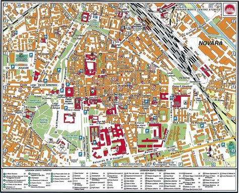 Mappa della Diocesi di Novara con evidenziate le località interessate dagli spostamenti