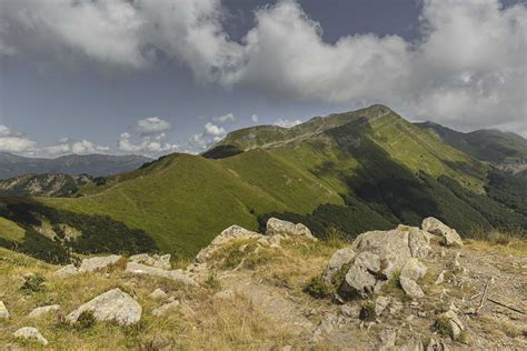 Panoramica delle colline dell'Appennino Tosco-Emiliano con calanchi