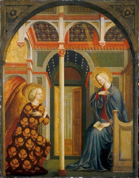 Foto dell'affresco dell'Annunciazione della Vergine attribuito a Giulio Vergari
