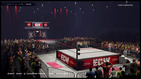Foto tematica dell'arena ECW con pubblico